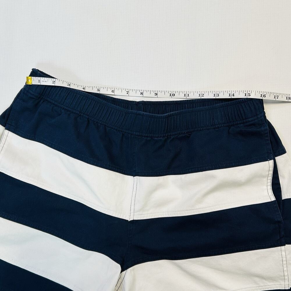 AYR Mens XL Cotton Shorts Chino Pull On Drawstring Waist 5.5" Blue Rugby Stripe - Picture 12 of 12